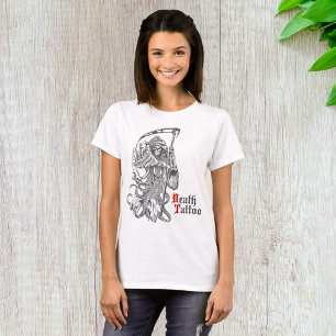 Death Tattoo Grim Reaper Skeleton T-Shirt