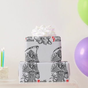 Death Tattoo Wrapping Paper