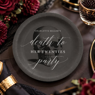 Death to Her 20s 30th Birthday Paper Plate