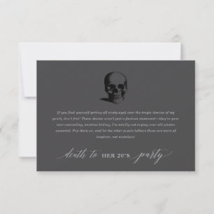 Death to Her 20s Sunglasses Favor Card