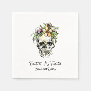 Death to My 20s Birthday Skull  Napkin