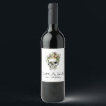 Death to My 20s Birthday Skull Wine Label<br><div class="desc">Celebrate the end of your 20s with this beautiful Death to 20s birthday wine label featuring a watercolor-style skull with pink and yellow flowers on the head.  Additional party supplies and decorations are available at Metro-Event.com and Metro-Events on Zazzle.</div>