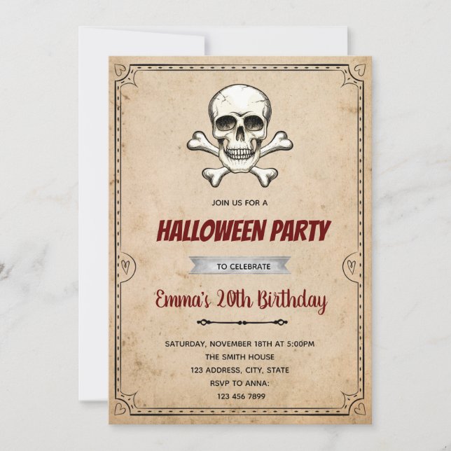 Death To My 20s invitation (Front)