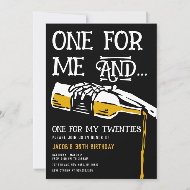 Death to My 20s Invitation (Front)