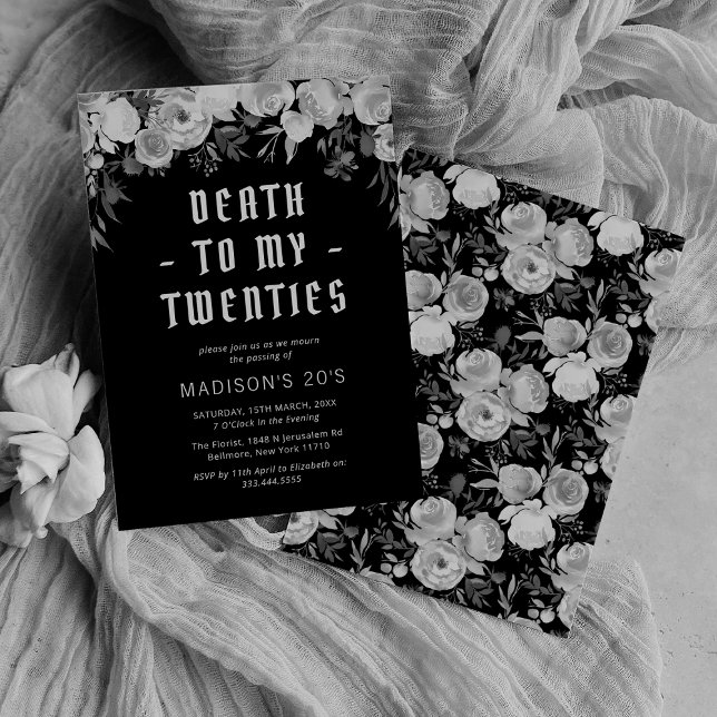 Death to my Twenties 30th Birthday Party Invitation (Creator Uploaded)