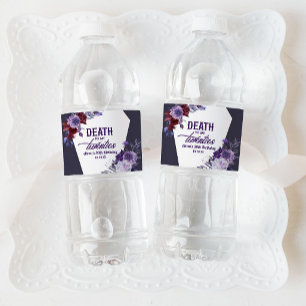 Death To My Twenties Floral 30th Birthday Party Water Bottle Label