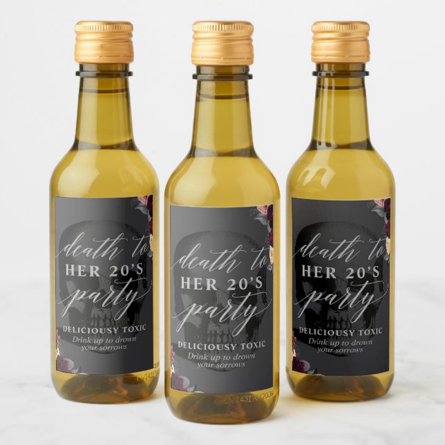 Death to Your 20s Mini Wine Bottle Label Set (Bottles)