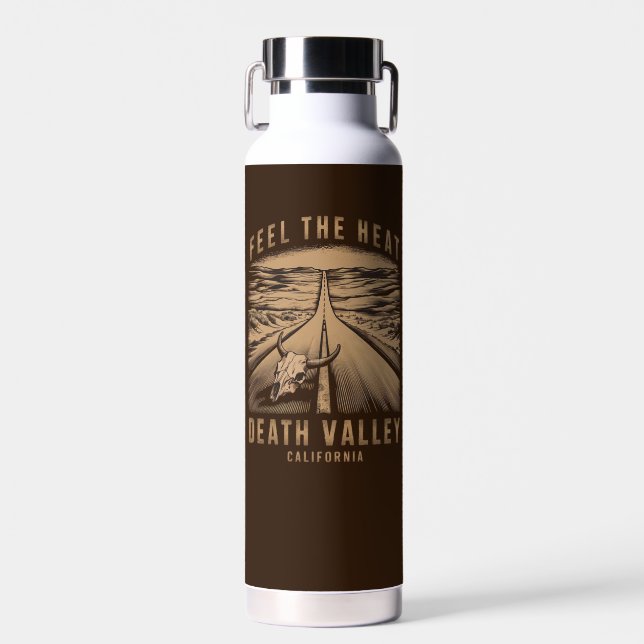 Death Valley California Feel The Heat Water Bottle (Front)