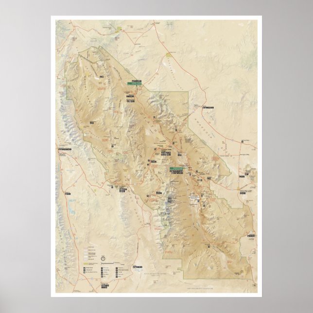 Death Valley map poster (Front)