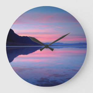 Death Valley National Park. Badwater at dawn Large Clock