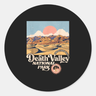 Death valley national park california desert classic round sticker