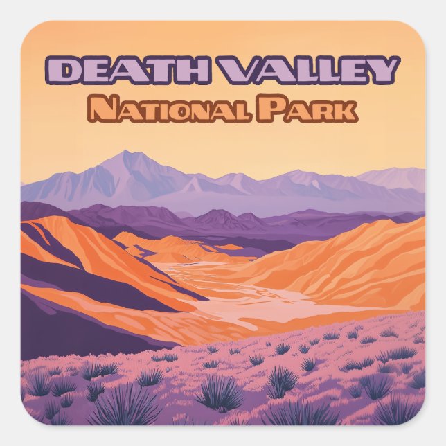 Death Valley National Park California Nevada Square Sticker (Front)