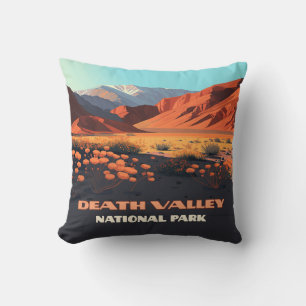Death Valley National Park California Poppies Cushion