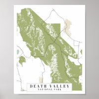 Death Valley National Park Retro Street Map