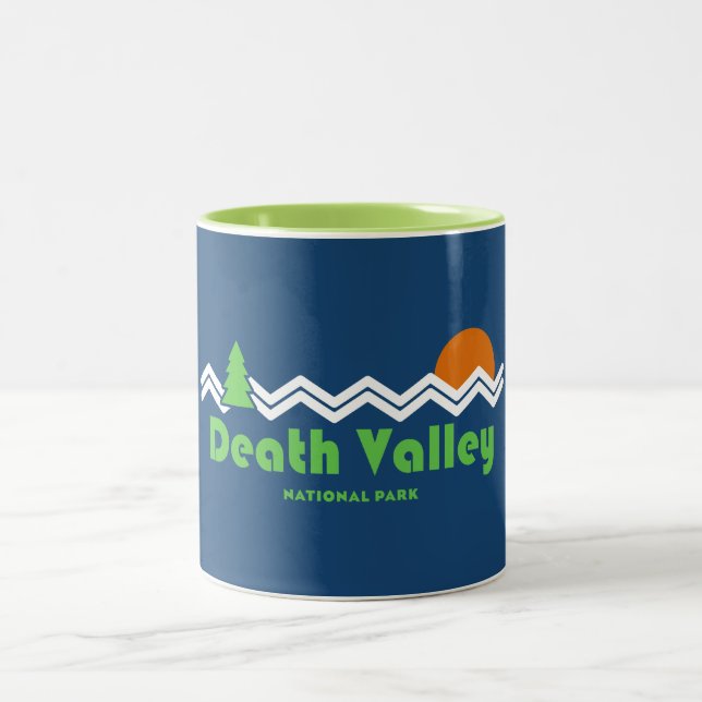 Death Valley National Park Retro Two-Tone Coffee Mug (Center)