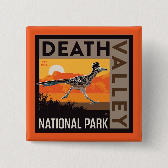 Death Valley National Park | Roadrunner 15 Cm Square Badge (Front)