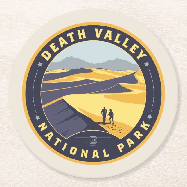 Death Valley National Park Round Paper Coaster (Front)