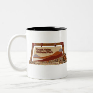Death valley National Park sign Two-Tone Coffee Mug