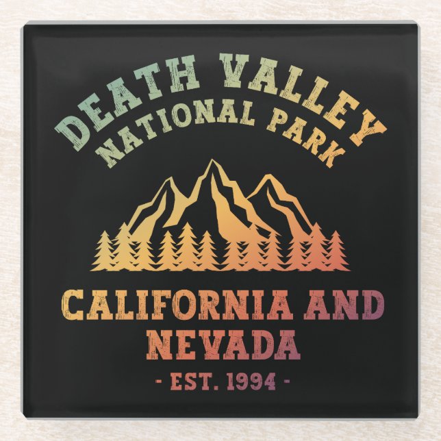 Death Valley National Park USA Gradient Glass Coaster (Front)