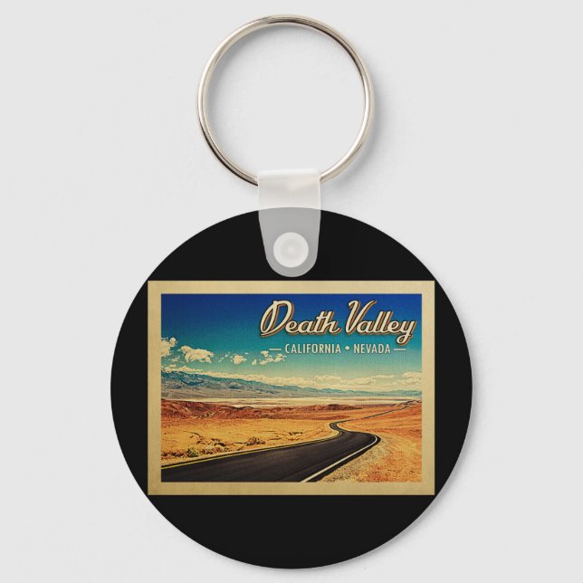 Death Valley National Park Vintage Travel Key Ring (Front)