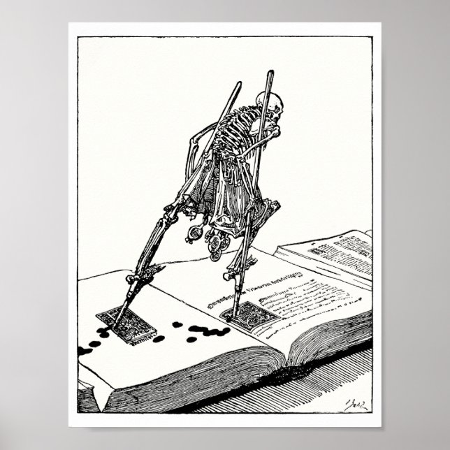 Death walking on stilts poster (Front)