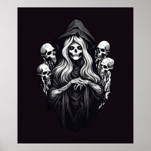 Death with skulls poster