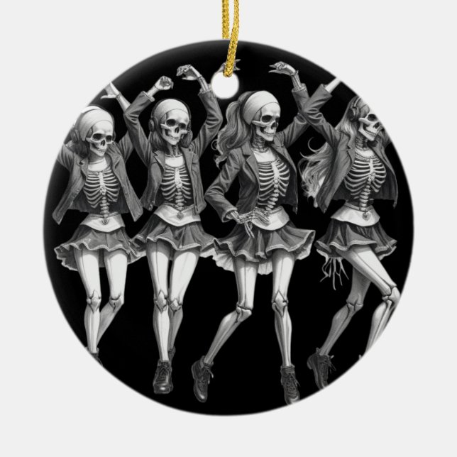 Death Women Dance Ceramic Ornament (Front)