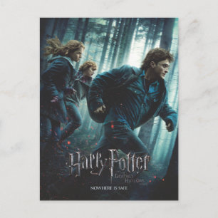 Deathly Hallows Group Running Postcard