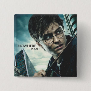 Deathly Hallows - Harry 15 Cm Square Badge