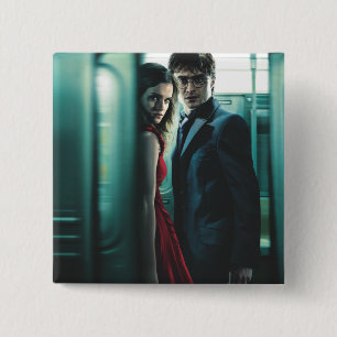 Deathly Hallows - Harry and Hermione 15 Cm Square Badge
