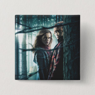 Deathly Hallows - Hermione and Ron 15 Cm Square Badge