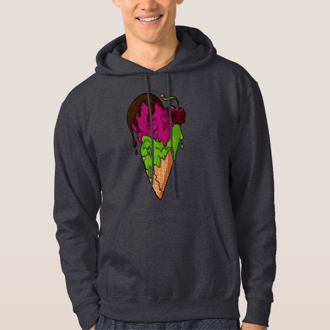 Deathly Sweet Berry Skull Ice Cream Hoodie (Front)