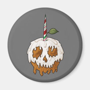 Deathly Sweet Caramel Apple Skull Magnet