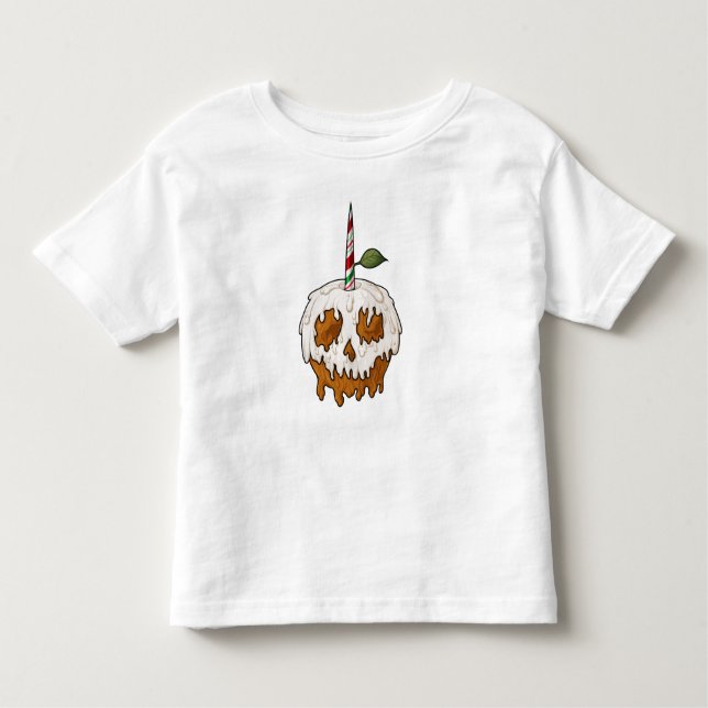 Deathly Sweet Caramel Apple Skull Toddler T-Shirt (Front)