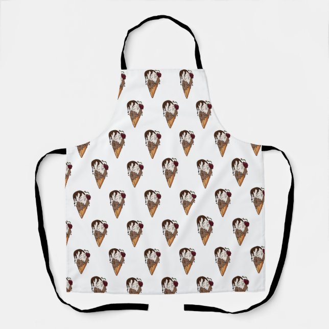 Deathly Sweet Classic Skull Ice Cream Apron (Front)