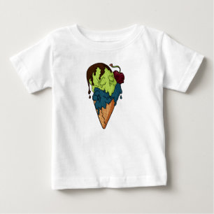 Deathly Sweet Mystery Skull Ice Cream Baby T-Shirt