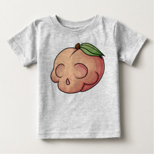 Deathly Sweet Skull Peach Baby T-Shirt