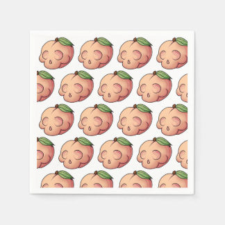 Deathly Sweet Skull Peach Napkin