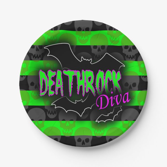 Deathrock Diva Paper Plate (Front)