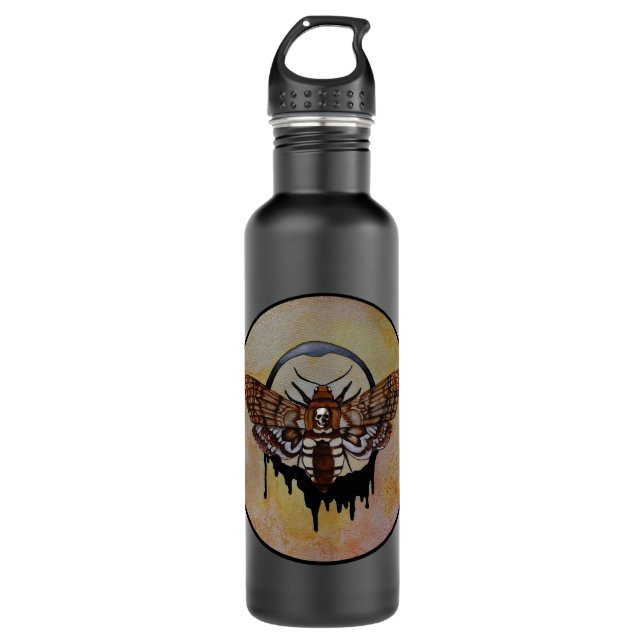 Death's Head Hawk Moth 710 Ml Water Bottle (Front)