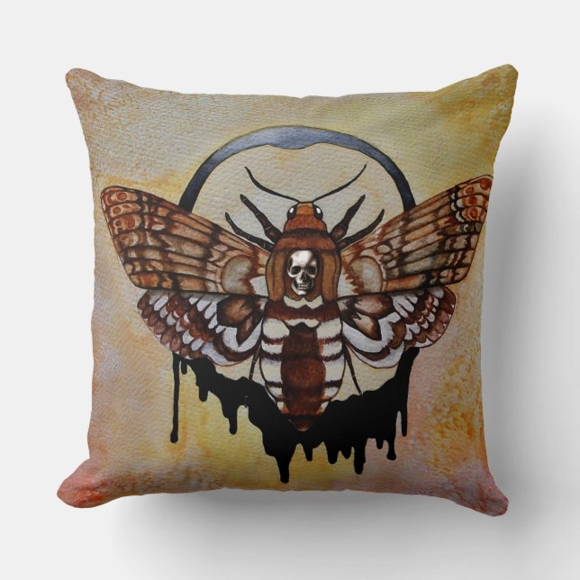 Death's Head Hawk Moth Cushion (Front)