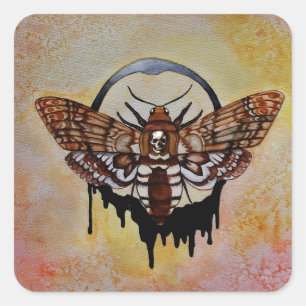 Death's Head Hawk Moth Square Sticker