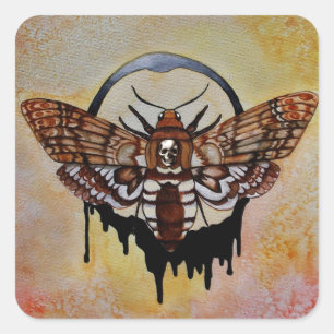 Death's Head Hawk Moth Square Sticker
