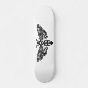 Death's Head Hawkmoth Skateboard Goth Moth Skull