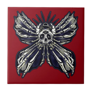 Deaths Head Moth Ceramic Tile