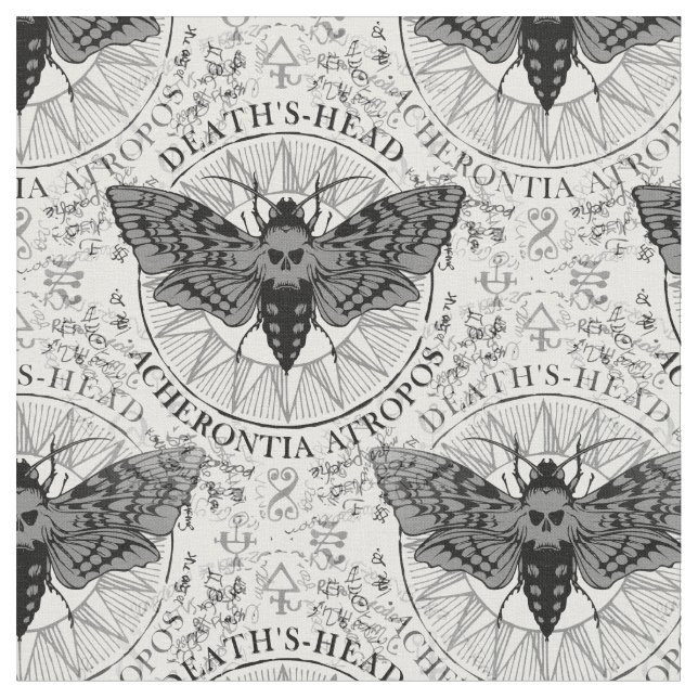 deaths head moth fabric (Close Up)