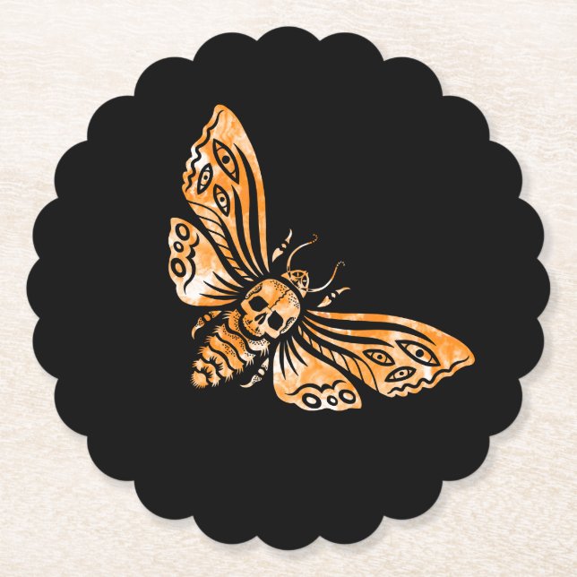 Death's Head Moth  Paper Coaster (Front)