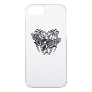 Deathshead Moth Classic - Skeleton Hand Heart iPhone 8/7 Case