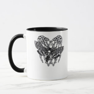 Deathshead Moth Classic - Skeleton Hand Heart Mug