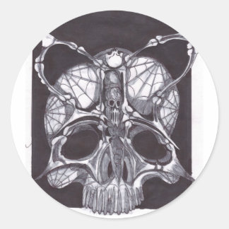 Deathshead Skull Classic Round Sticker